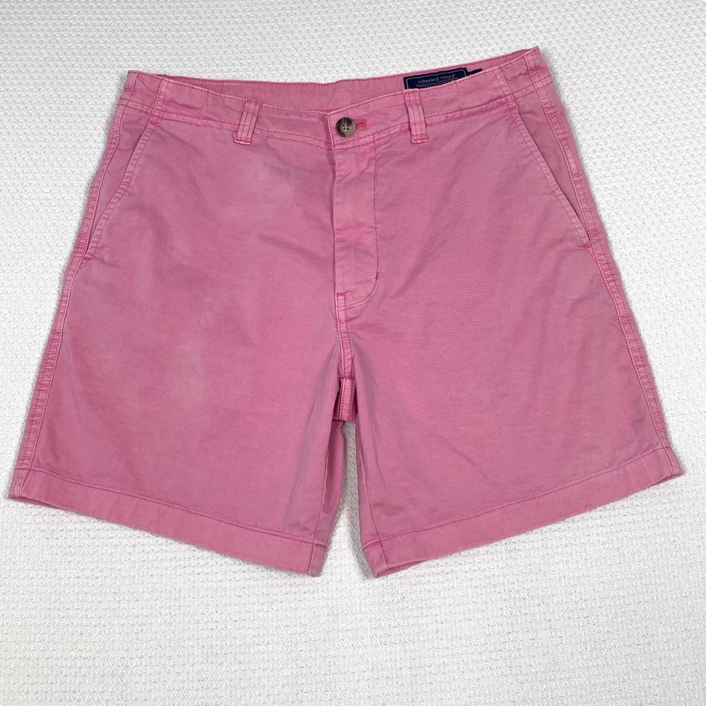 Vineyard Vines Mens 30 Pink Island Breaker Chino Shorts 7 In Inseam 1H000019